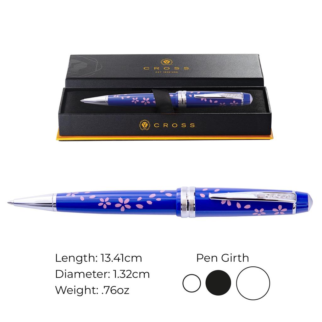 CROSS Sakura Collection Bailey Light YOZAKURA Ballpoint Limited Officially Imported Pen, Oil-Based, Blue, AT0742-16, Edition,