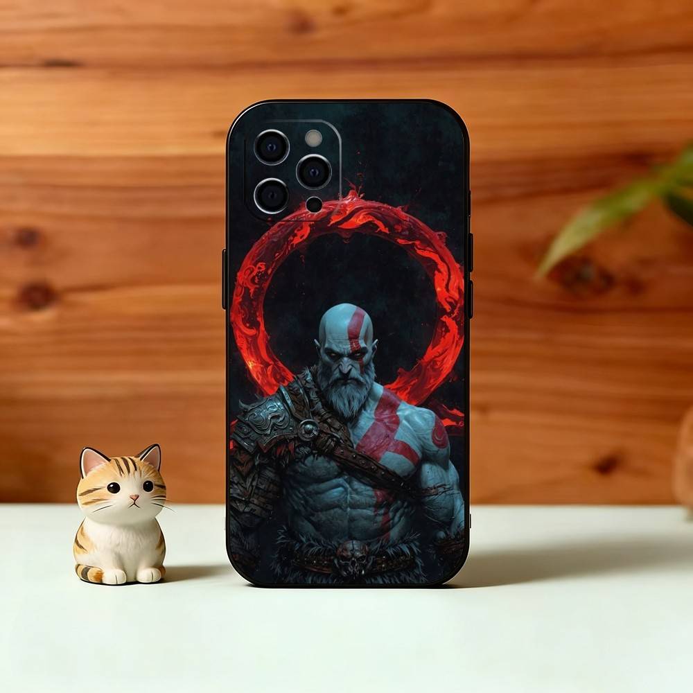 G-Gladiator W-War K-Kratos Phone Case For iPhone 17, 16,15,14,13,12,11 Plus,Pro Max, Others Soft Black Cover