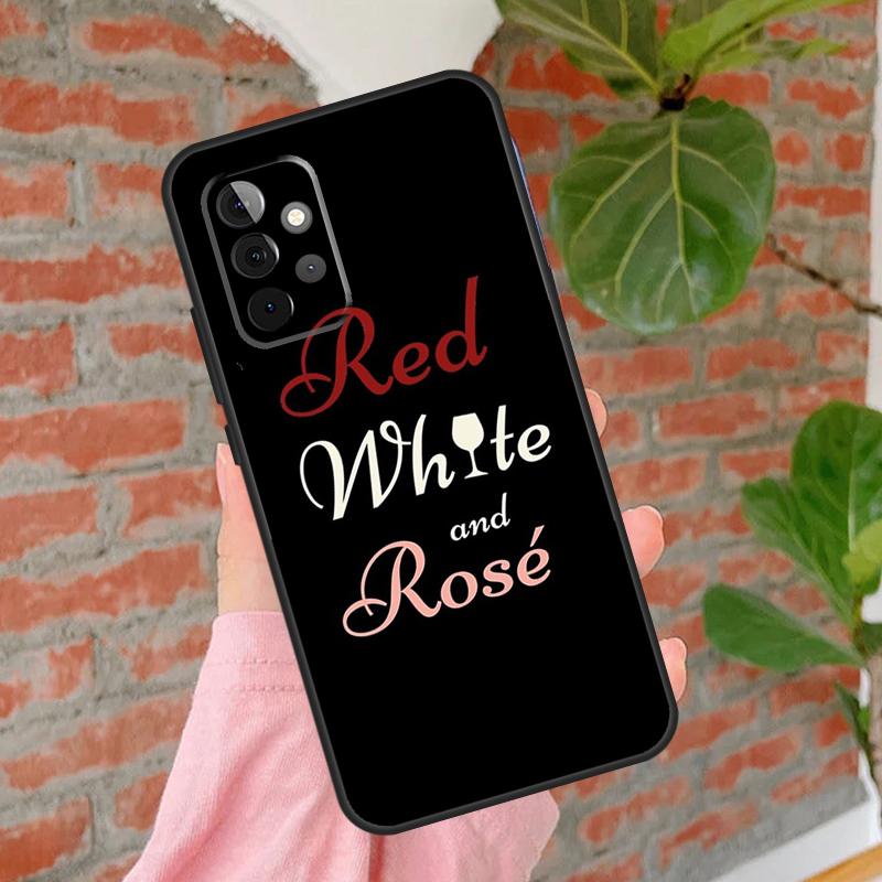 Cool Red Wine Glass Phone Case For Samsung Galaxy A15 A25 A55 A54 A34 A14 A35 A52 A32 A12 A51 A71 A13 A33 A53