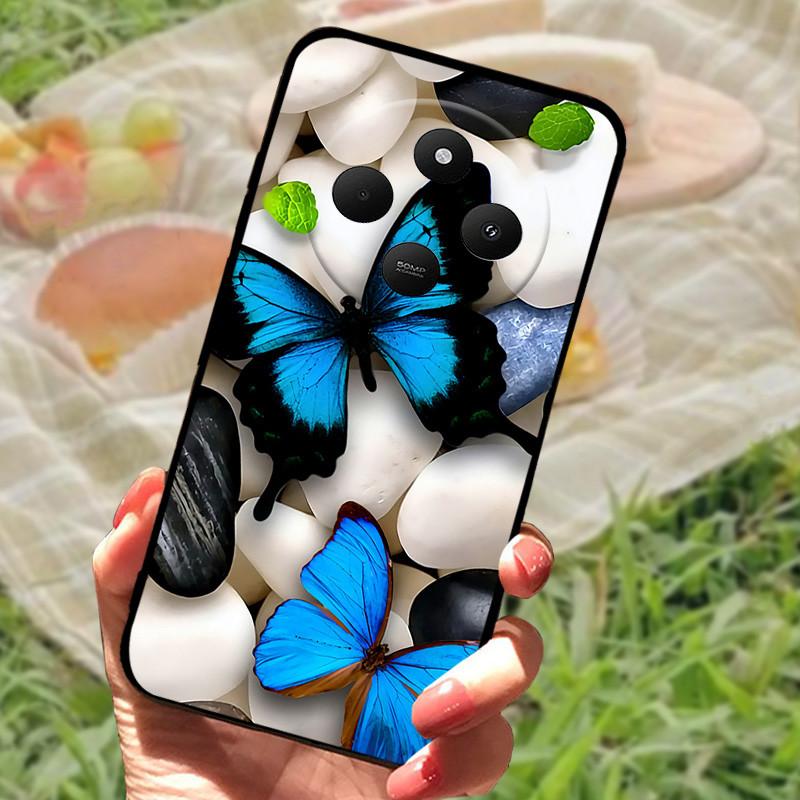 Pouzdro pro Xiaomi POCO C75 4G Redmi 14R 5G Redmi A3 Pro 4G Redmi A4 5G Pouzdra Měkký nárazník Nárazuvzdorné Ochranný Kryt Černá Taška na Telefon
