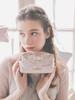 De Star Print Square Pouch for Women 8A42FJJ2100 Gold [Maison Fleur]