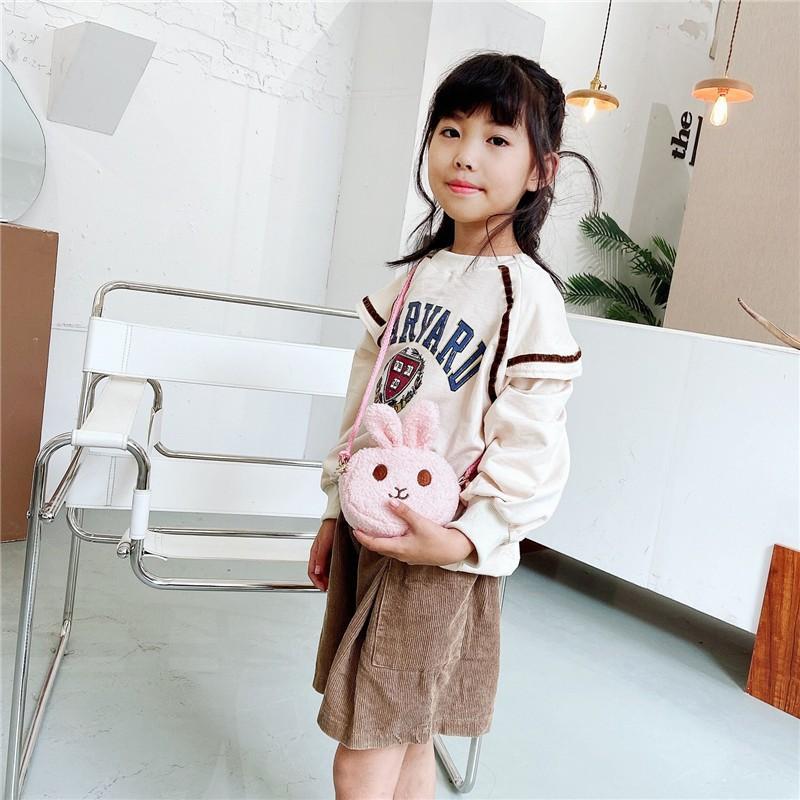 New Children's Cute Plush Rabbit Crossbody Bag Fashion Princess Coin Purse Trendy Accessory Bag Kids Crossbody Bags