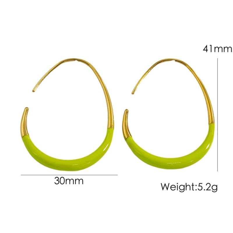 CARLIDANA Glossy Minimalist Water Drop Design Hoop Earrings Stainless Steel Gold Plated Jewelry Vintage Elegant Style For Women