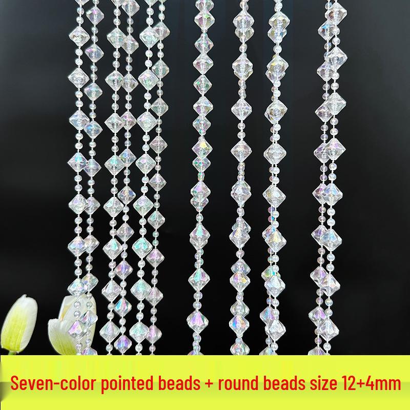 11mm UFO Disc Acrylic Beaded Curtain for Wedding Décor, Ceiling Hanging, and Aisle Runner.