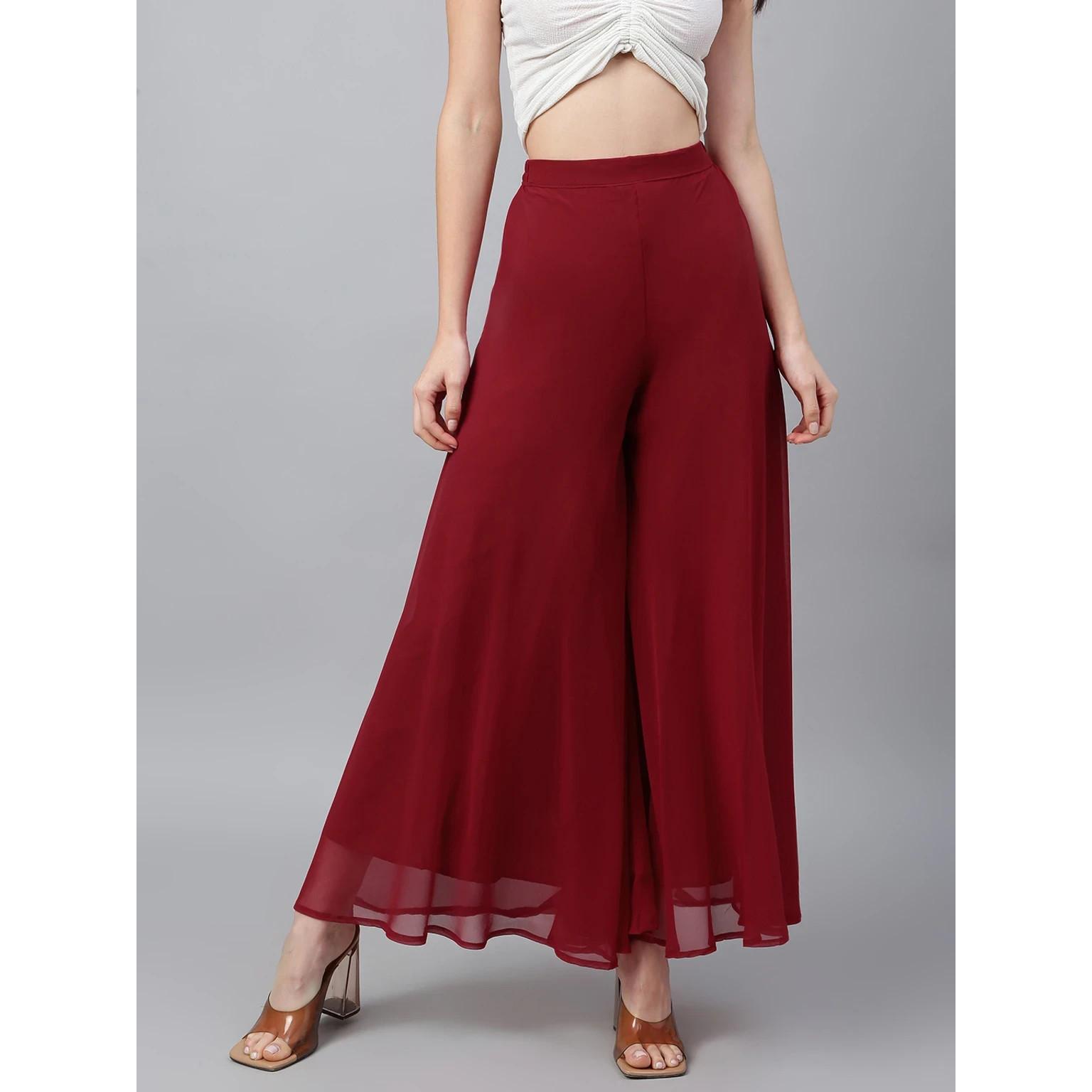 Indian Women Party Wear Palazzo Set Designer Bollywood Ethnic Flared Pant Set Free