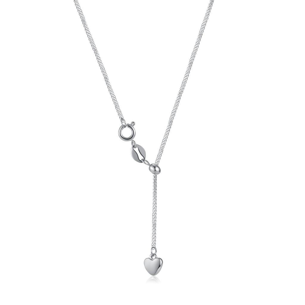 Minimalist Heart Pendant Charm Temperamental Long Tassel Choker Necklace Versatile Women Jewellery Stainless Steel ALN2601000289