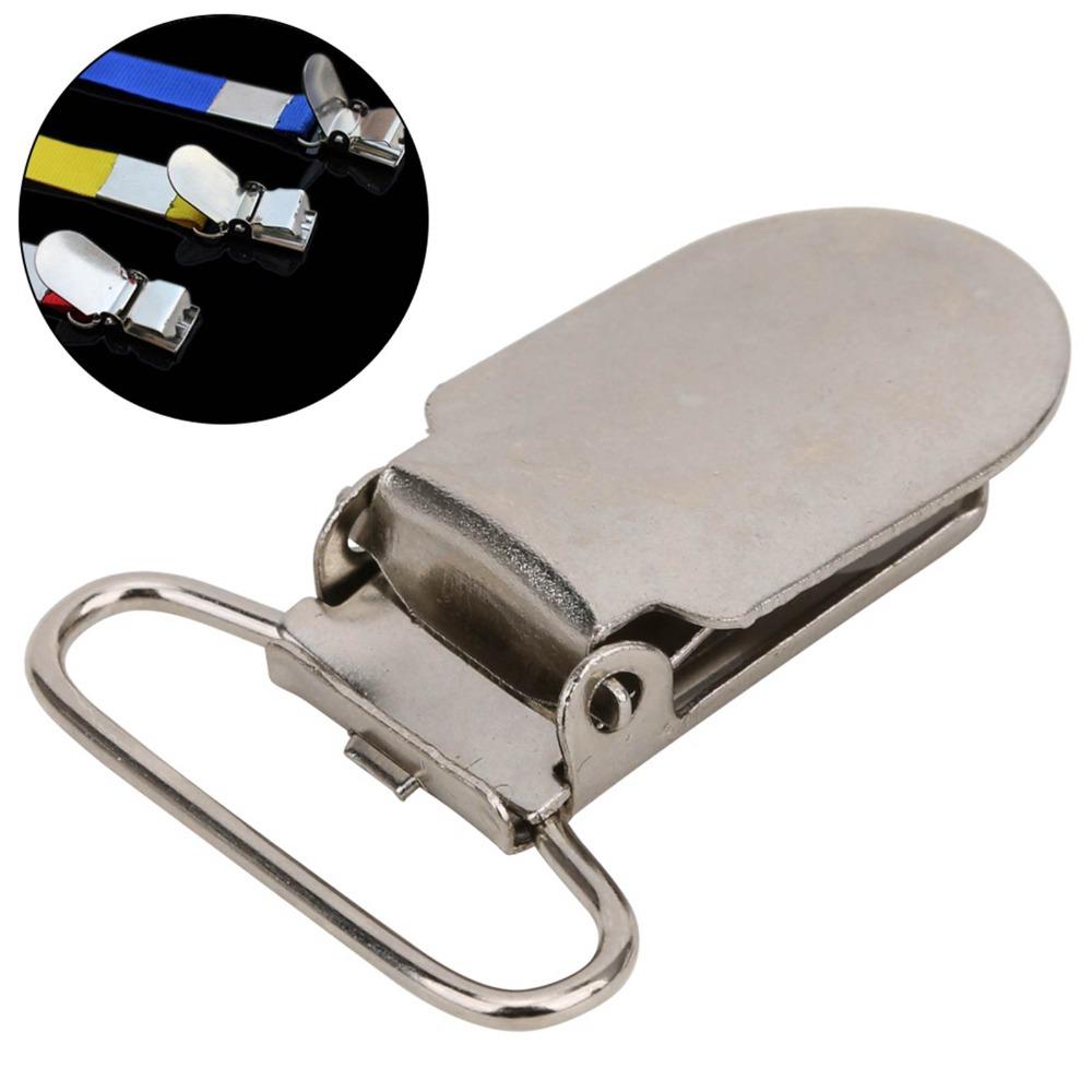 20pcs Metal Material Suspender Snap Silver Duckbill Shape Clips  Clothes Decoration