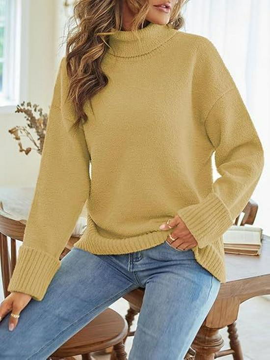2024 Hot-Selling European & American Women's Autumn/Winter High Collar Plush Sweater Pullover