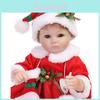 Charming Vinyl Silicone 16'' Lifelike Reborn Doll Baby With Festive Christmas Outfit
