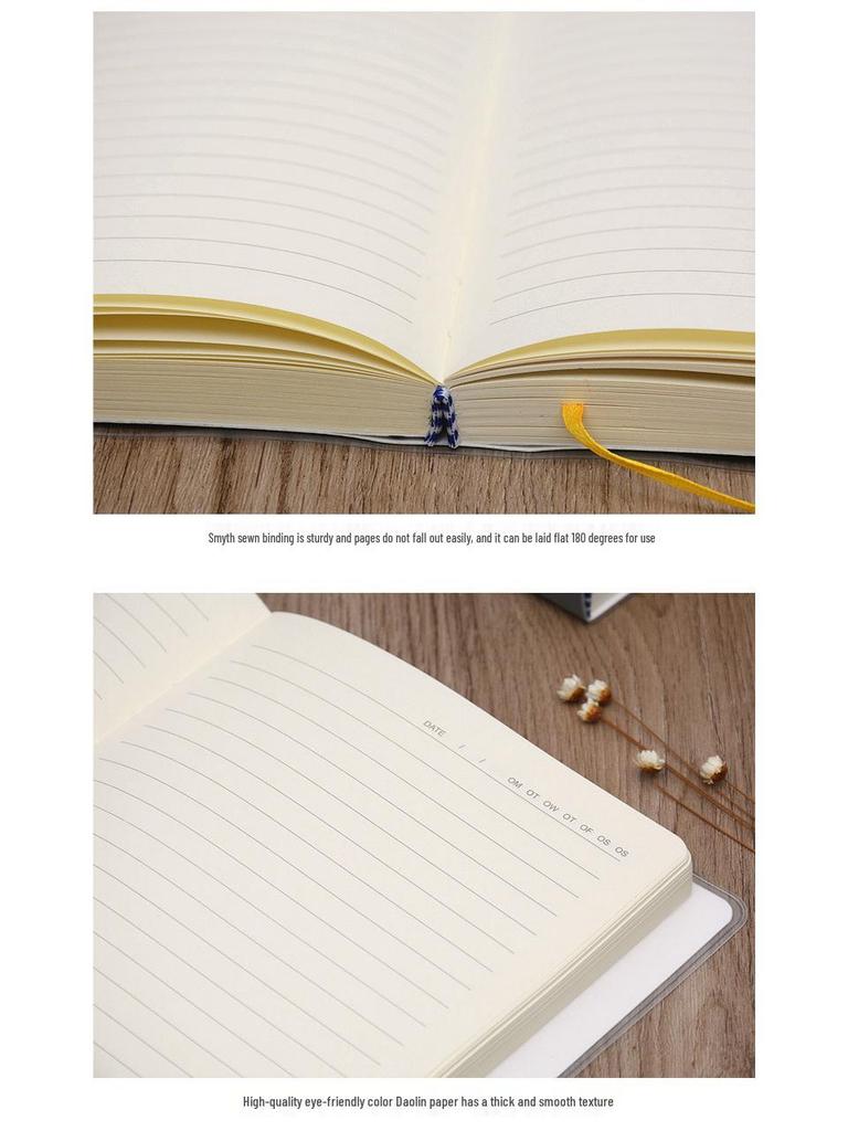 Retro Verdickt Groß 16k Klebegebundenes Notizbuch, Antiker Stil, A5/B5, Extra Dickes Tagebuch für Schüler