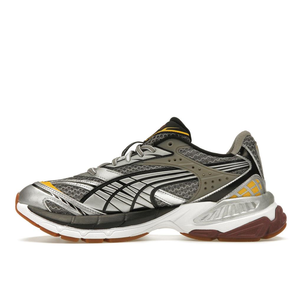 Puma Velophasis Phased - Silber Burgundergelb Unisex Sneaker Schwarz Weiß 389365-05