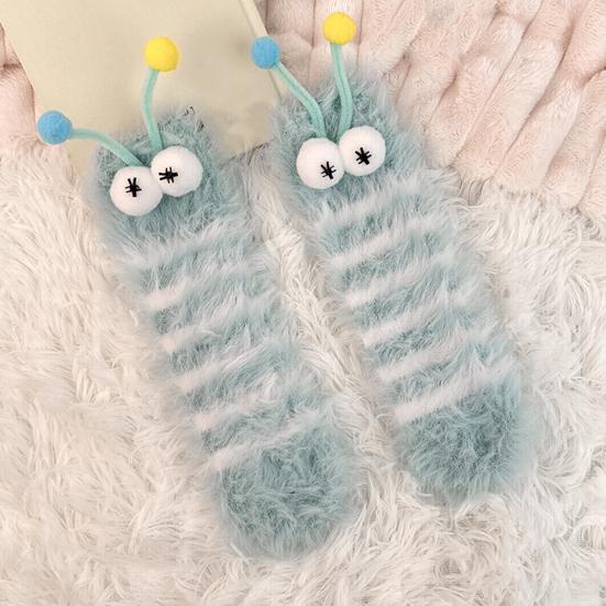 Funny Fuzzy Socks Cute Cartoon Fluffy Slipper Socks Women Men Warm Plush Crew Socks for Indoor Wear Sleep Holidays Birthdays Gift