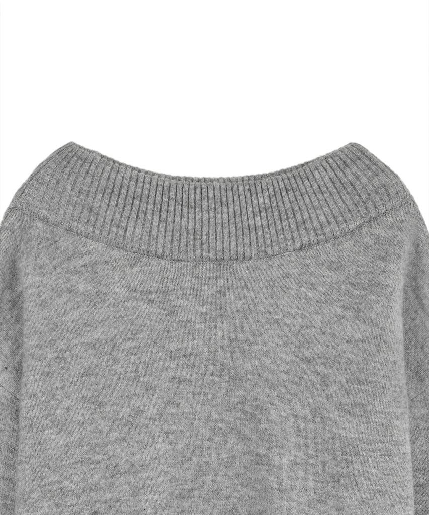 ROCKCAKE Off Shoulder Damaged Knit - Gray