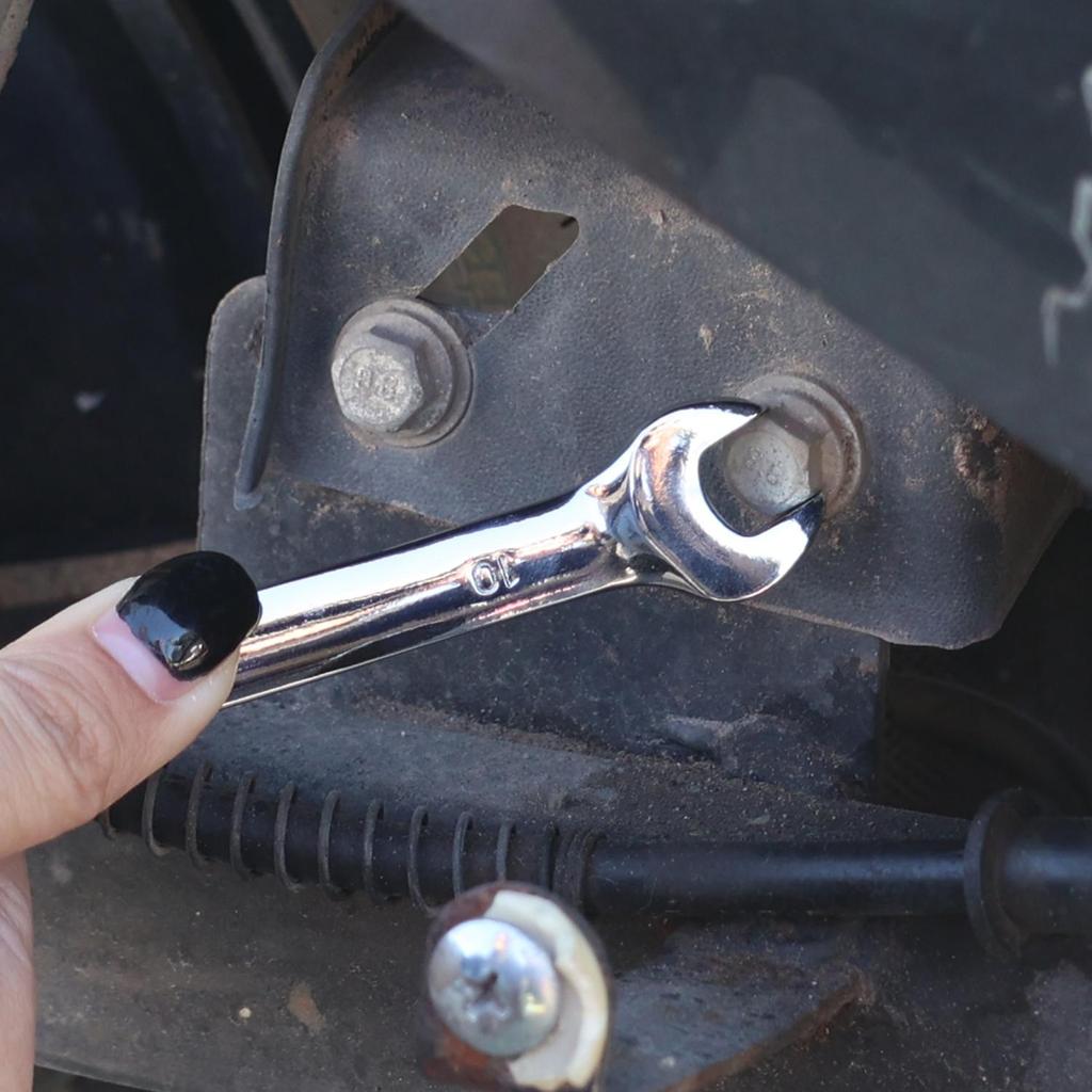 High-carbon Steel Ratcheting Wrench Adjustable Open Flex-Head Combination Spanner Metric Ratchet Wrenches Car Repair Tools