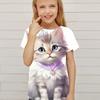 Children's T-Shirt Girl Capybara Printed Little Girl Clothes Short Sleeve Children Top O-Neck Tight T-Shirt Fashion Girl T-Shirt