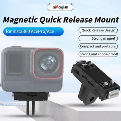 For Insta360 Ace/Ace Pro Magnetic Quick Release Base Bracket Magnetic Adapter Riding Holder For Insta360 Sports Camera Accessory