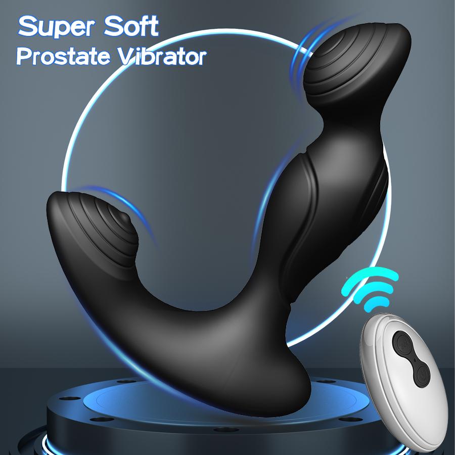 Male Prostate Massage Vibrator remote control dual motor Anal Plug Silicone  Male Masturbator Adult Sex Toys for Men