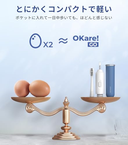 Epeios Sonic Elektrische Zahnbürste, Tragbar, Reiseetui, Ersatz-Bürstenköpfe, 60 Tage Nutzung, Typ-C Wiederaufladbar, Perfekt für Reisen, Geschenk, OKare!