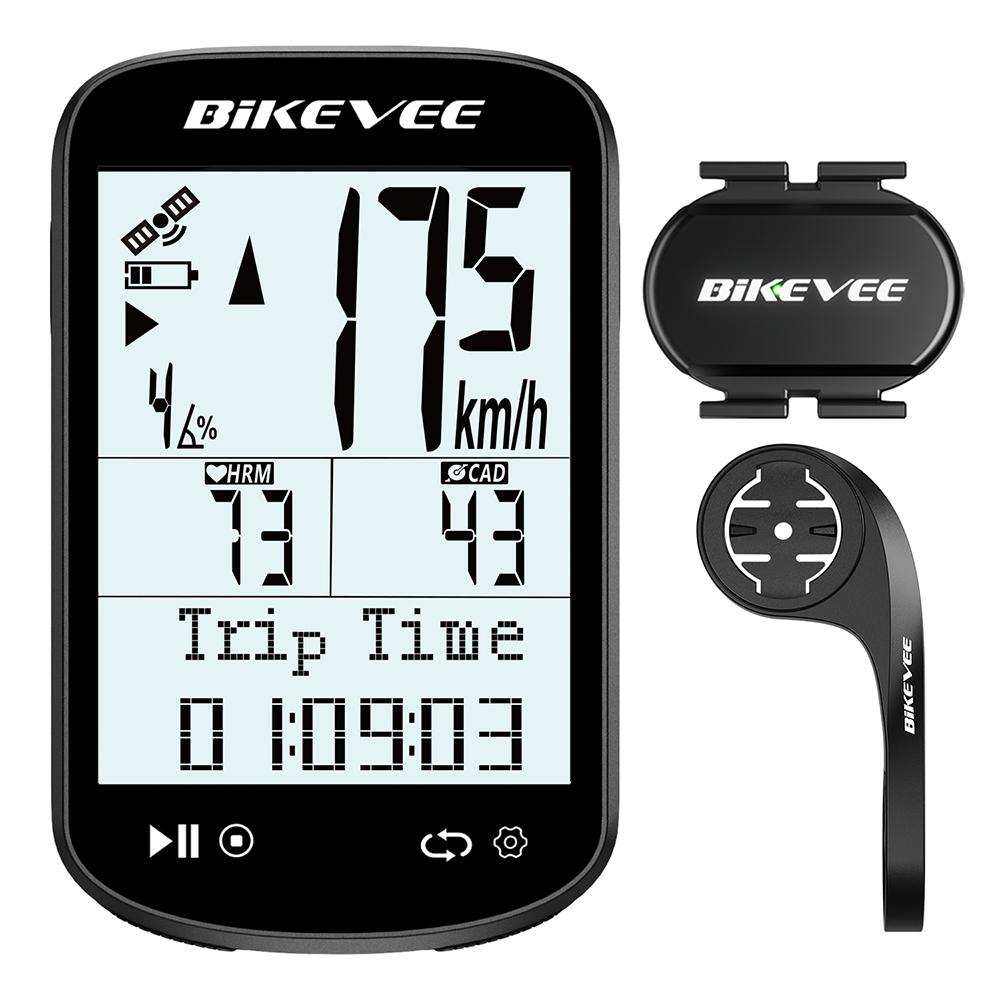 Neuester 2,6" 5,4 Bluetooth ANT+ Kabelloser GPS Fahrradcomputer Smartes Cycling Kilometerzähler Tacho Tracker mit Trittfrequenz-Geschwindigkeitssensor