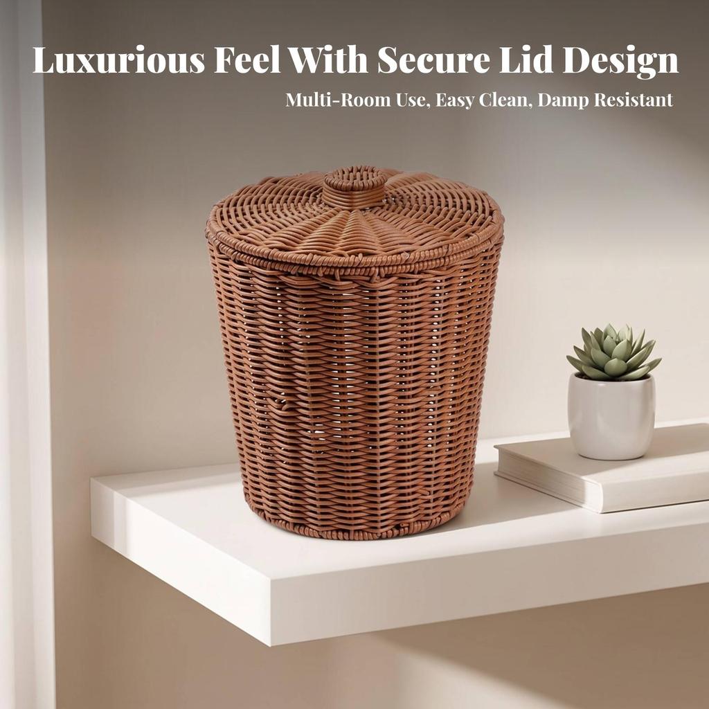 Storage Bin with Lid Decorative Household Organizer Multipurpose for Closet