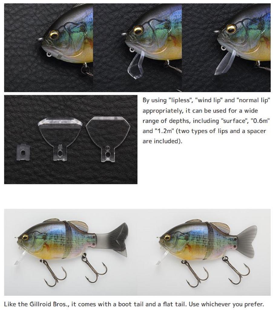 Imakatsu Gillroid Minnie 3D Realism 90mm 16 Grams Floating Lure 932 (9596)