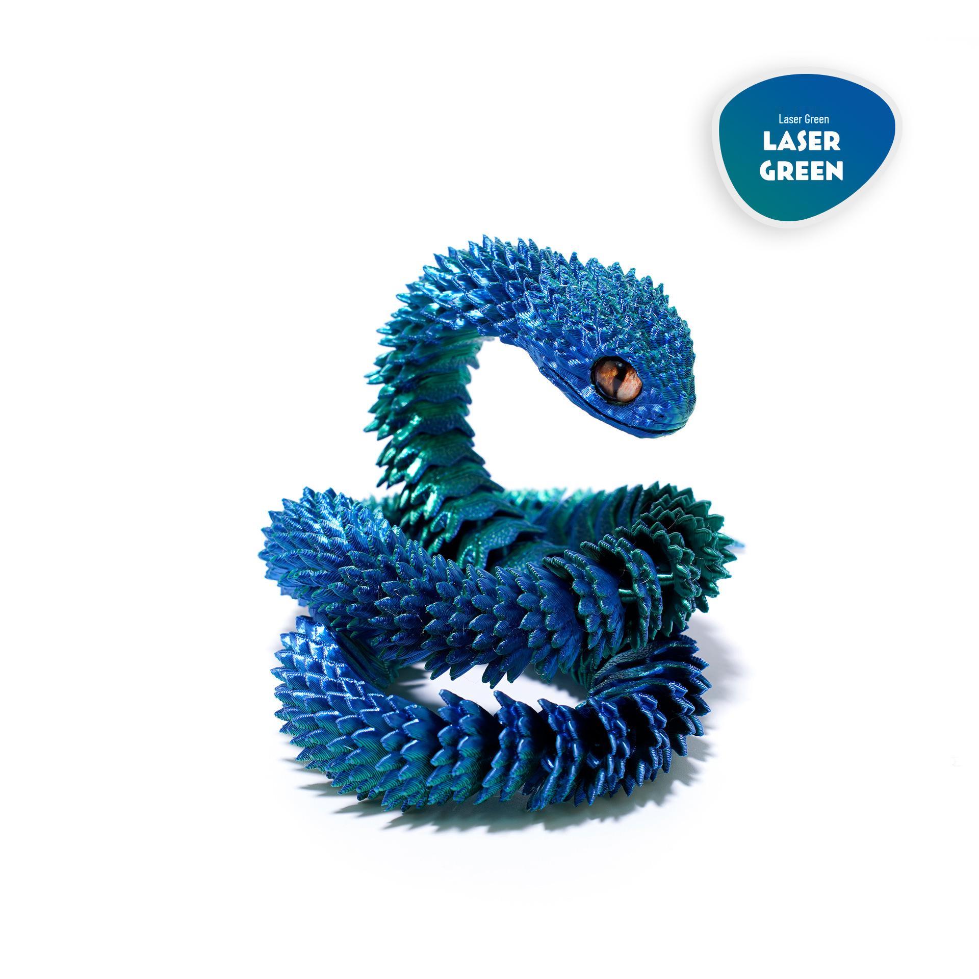 

Подвижная игрушка змея гадюка, напечатанная на 3D-принтере: Реалистичная симуляция для детского декора 30 cm