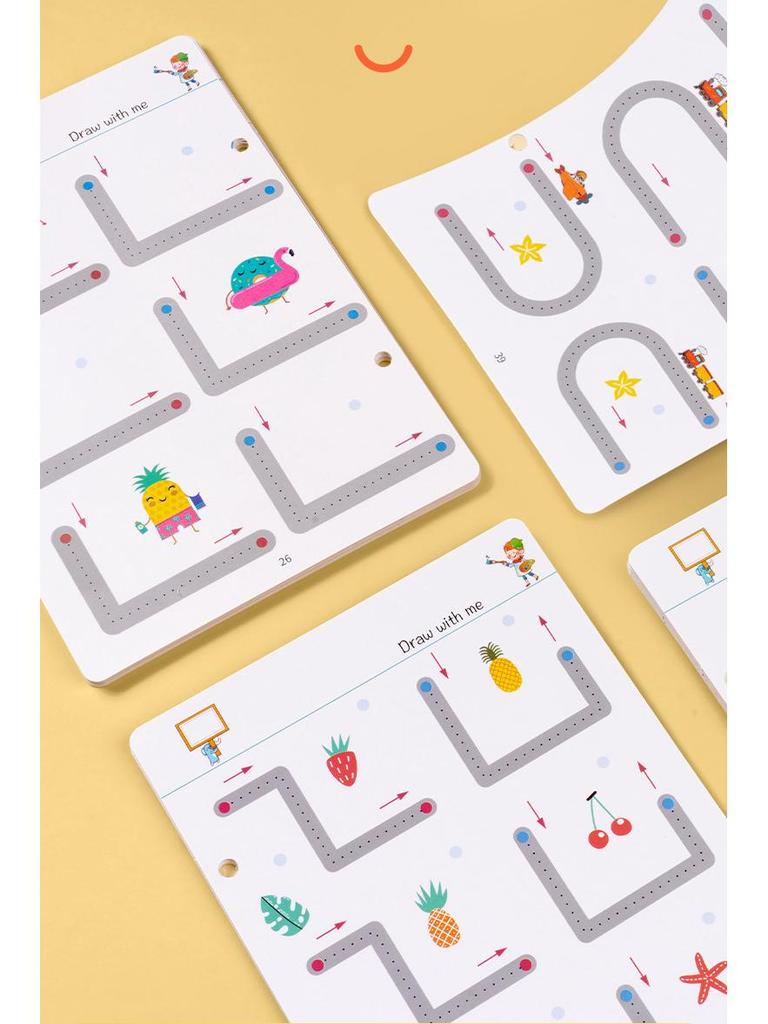 Stíratelné kartičky pro nácvik psaní tužkou pro předškolní děti – Vzdělávací hračka