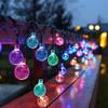 LED-Lichterkette, Solar-Lichterkette, 5 m, 20 LEDs, warmes Licht, wasserdicht, für den Außenbereich, Garten, Hochzeit, Dekoration, Weihnachtslampe