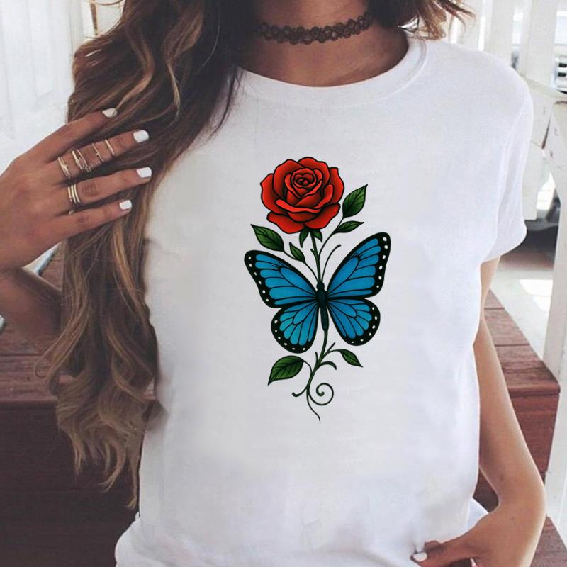 (Asian Size) Leopard Style Cute Women's Top Print O-neck Short Sleeve T-shirts Fashion Female Casual T Clothing Graphic Tee