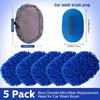 Layhit 5 Pcs Car Wash Mitt Set, Brush Not Included, Microfiber Mitt Cleaning Car Truck Washing Tools Kit RV Pickup Chenille Scratch Replacement(Royal