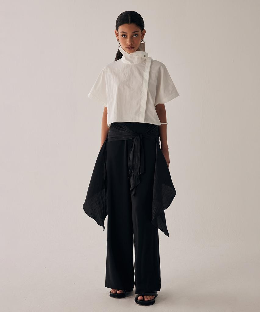 Teulimingbeodeu Scarf Wrapped Pants [Black]