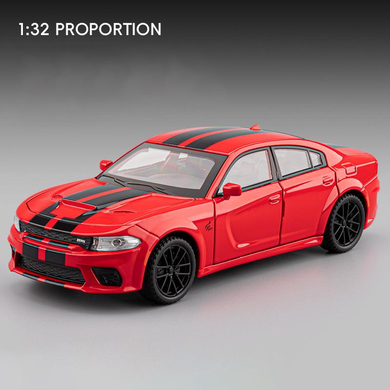 1/32 DODGE Charger SRT Hellcat Legierung Sportwagen Modell Diecast Spielzeug Muscle Vehicles Automodell Simulation Ton und Licht Kindergeschenk