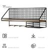 Wall-Mounted Floating Shelves Storage Rack Rustproof Strong Load-Bearing Easy To Install Bookshelf Metal Bracket