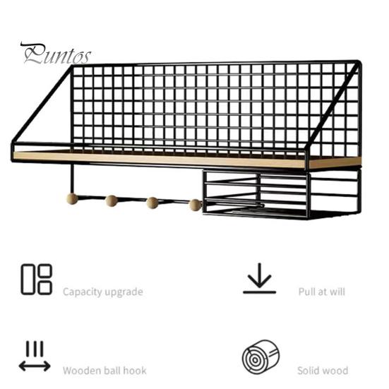 Wall-Mounted Floating Shelves Storage Rack Rustproof Strong Load-Bearing Easy To Install Bookshelf Metal Bracket