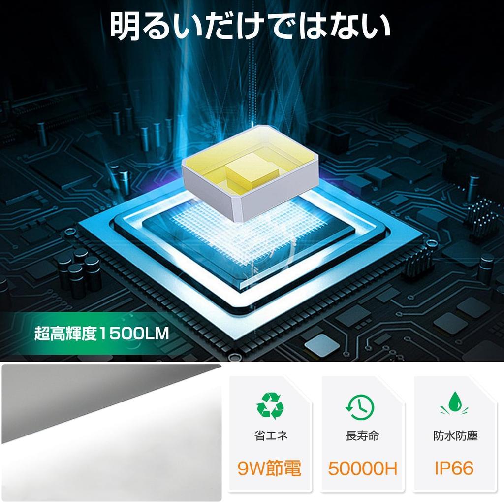 Alewell Wasserdichte Outdoor-Leuchte mit Kabel, 20er Typ LED-Leuchtstofflampe, Tageslichtweiß, 9W, 1500lm, Hohe Helligkeit, Integriert, 60cm, IP66