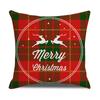Roter Karomuster Weihnachts-Kissenbezug Leinen Sofa Kissenbezug Büro Kissenbezug Neuer Stil