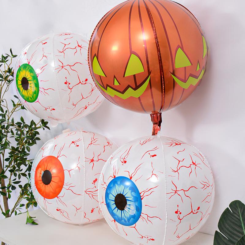 Halloween Augapfelform Dunkler Stil Dekorative Ballons Horror Halloween Ballons Langlebig Kürbisform Partydekorationen 55cm