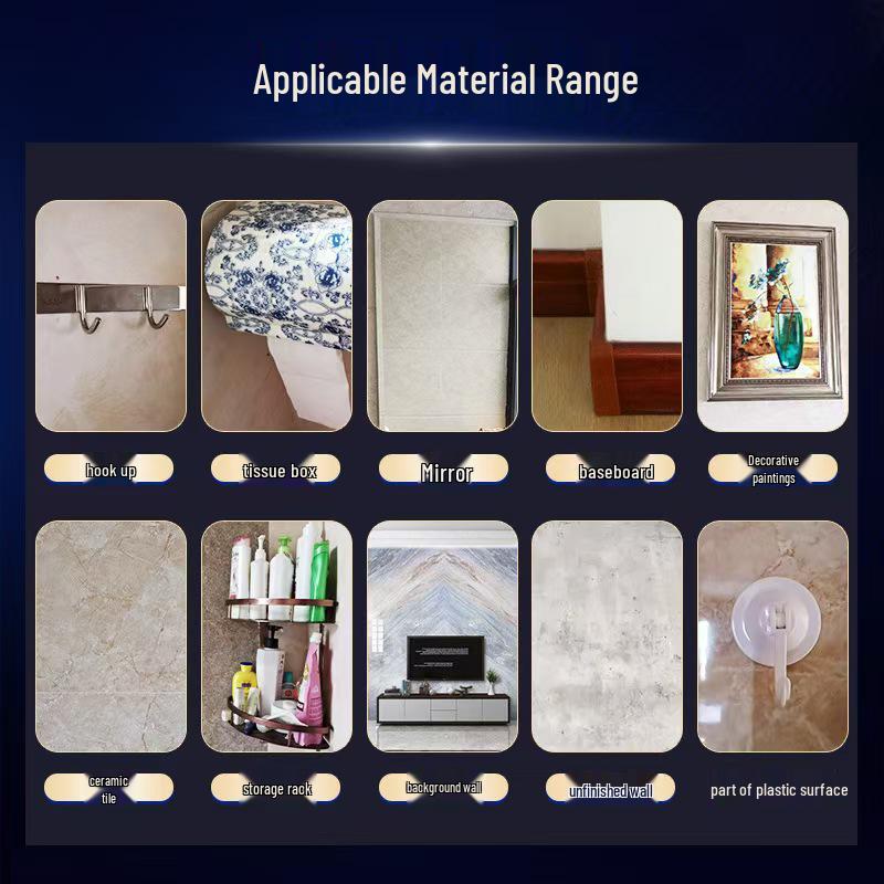 Quick-Dry Nail-Free Adhesive for Mirrors and Tiles – Strong, No-Drill Solution for Bathroom Shelves