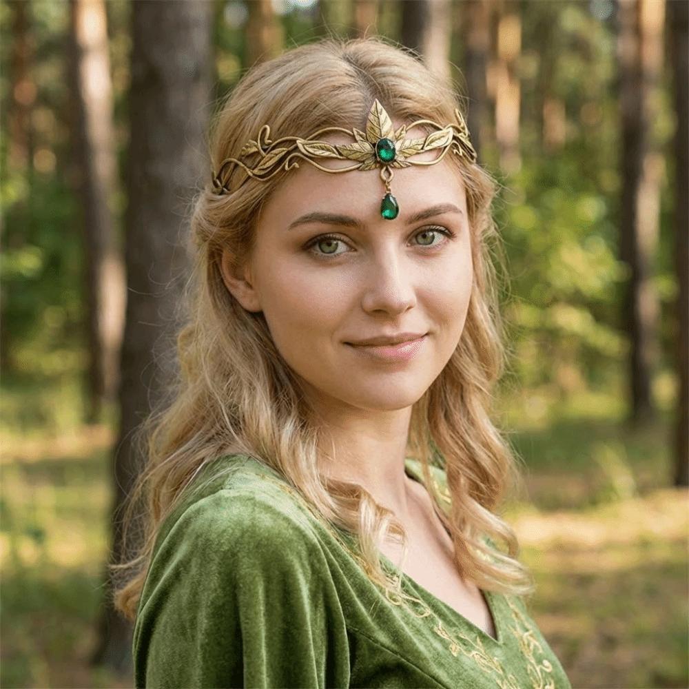Baroque King Round Elves Crown Vintage Zinc Zinc Alloy Rhinestone Headdress Goddess Tiaras Special Occasions