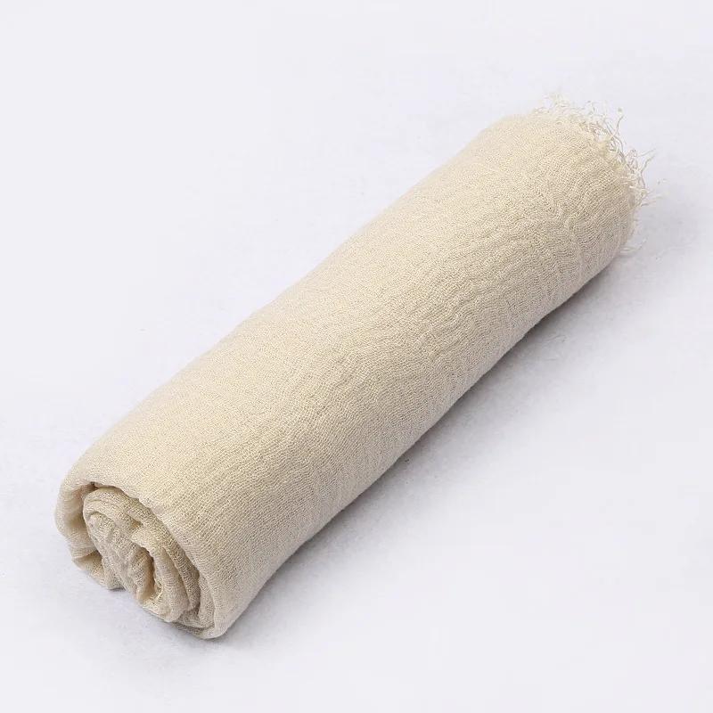 185*90cm Candy Color Cotton Linen Long Scarf Hijab Pashmina Lady Shawls Wraps Head Scarves Neck Bandana Men Scarf/Black Scarves