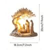 Divine Birth Nativity Scene Decor 2d Acrylic Nativity Scene Ornament Flat Christmas Tabletop Display Minimalist Desktop Decor