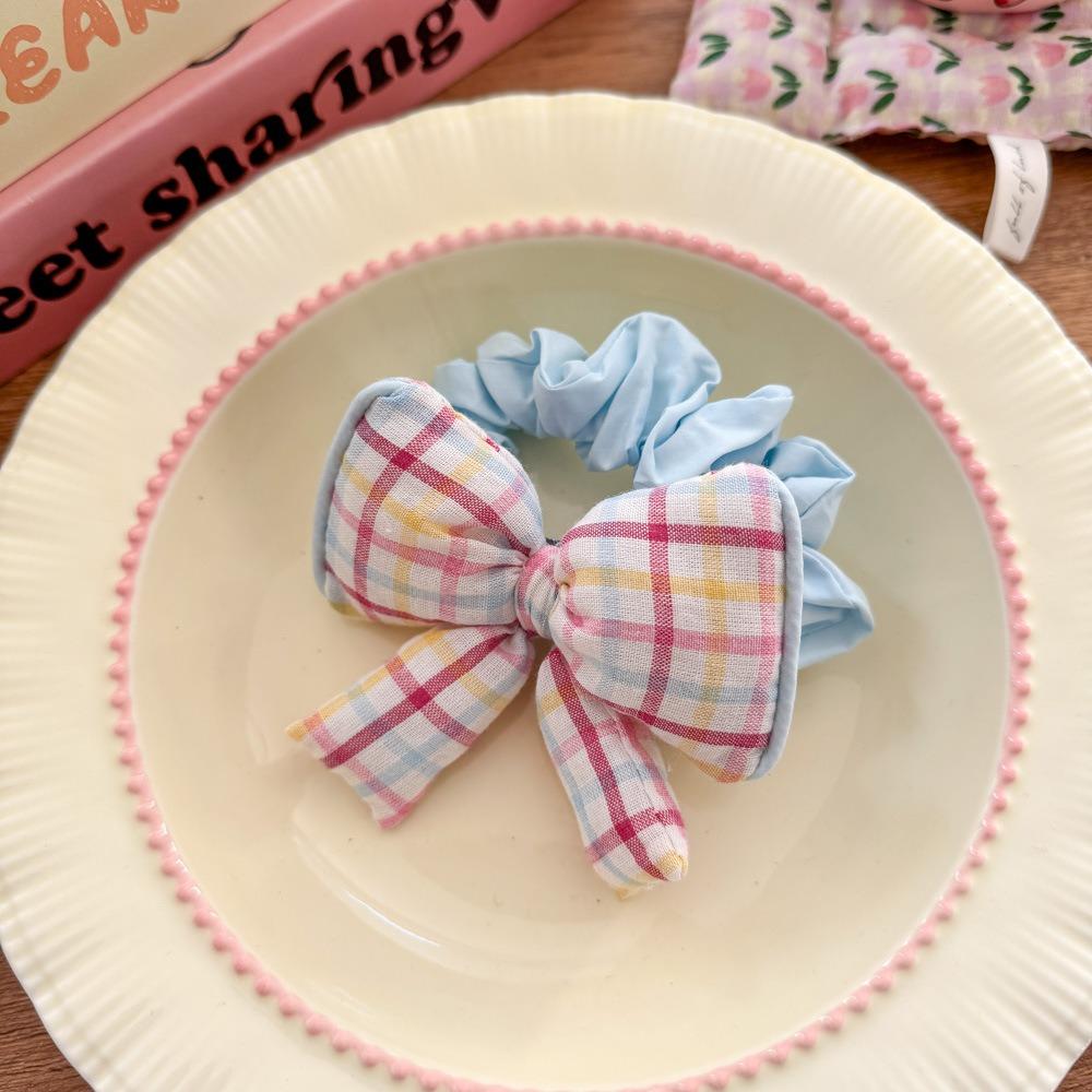 Korean Style Sweet Hair Ring Ponytail Holder Polka Dot Hair Tie Bowknot Hair Rope  Hair Accessory