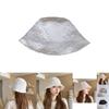 Fashionable Womens Wrinkled Bucket Hat Uv Protection Breathable Fabric
