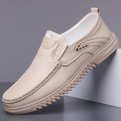 Fashion Fashion Men's Walking Shoes Genuine Leather Outdoor Driving Shoes Light Antiskid Casual Leather Oxford Shoes Business Loafers