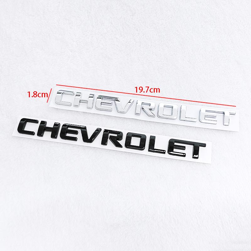 1pcs Chevrolet ABS Car Rear Letter logo sticker Rear Bumper tail door trunk sticker car rear Emblem sticker styling Accessories