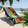 Colorful Floral Stripe Pattern Towel Beach Towel Quick-drying for Travel Outdoor Sports Jogging Beach and Swimming