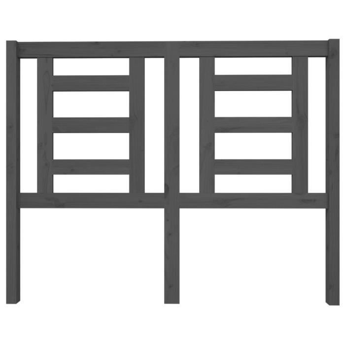 VidaXL Headboard Grey 126x4x100 Cm Solid Pine Wood 818812