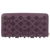 Used AUTHENTIC Christian Louboutin 3175224 Panettone studs long wallet purple Leather