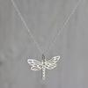 Stainless Steel Dragonfly Necklace For Women Elegant Choker Chain Pendant Party Jewelry Gift