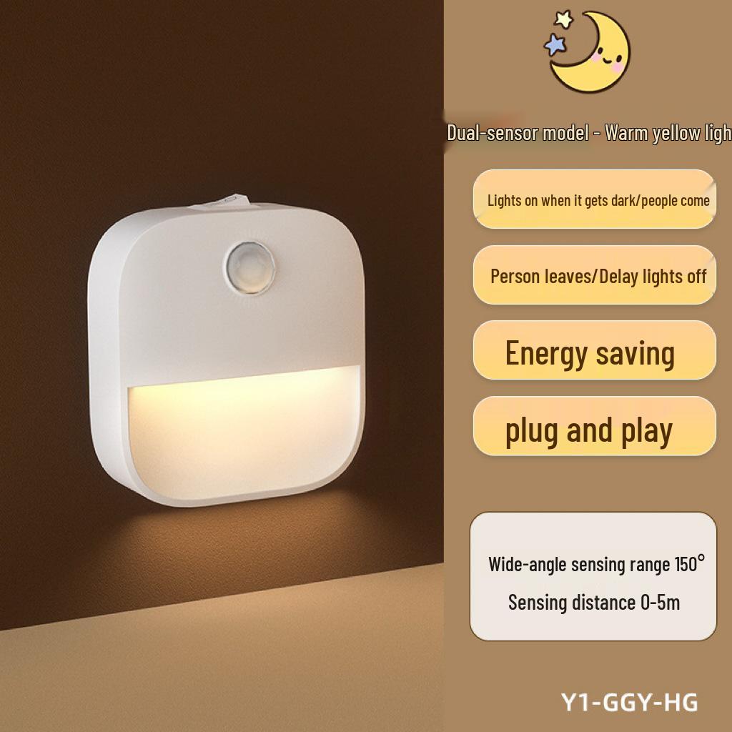 LED Smart Sensor Bedside Lamp: Creative Gift Night Light for Hallway and Corridor